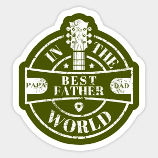 Best Father in the World [papa, dad]  Guitarist Sticker